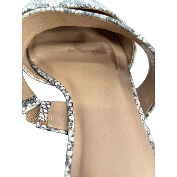 Able Joselyne Reptile Embossed Leather Pointed Toe Slip On Flats Shoes Size 8.5 - Picture 6 of 16